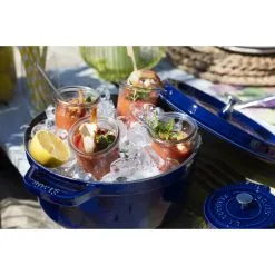 Staub Cocotte Rotonda - 28 Cm, Blu Scuro -Coltelli 000008184