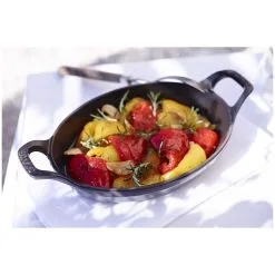Staub Pirofila Ovale - 15 Cm, Colore Grigio Grafite -Coltelli 000016947
