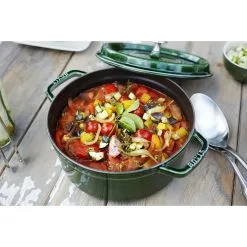 Staub Cocotte Rotonda - 28 Cm, Basilico -Coltelli 000017126