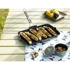 Staub Grill Con Becchi Rettangolare - 34 X 21 Cm, Nero -Coltelli 000017175