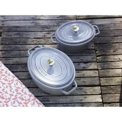 Staub Cocotte Ovale - 15 Cm, Colore Grigio Grafite -Coltelli 000017241