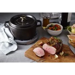 Staub Cocotte Rotonda - 20 Cm, Nera 11 Staub Cocotte Rotonda - 20 Cm, Nera -Coltelli 000017494