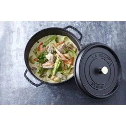 Staub Cocotte Rotonda - 28 Cm, Nera -Coltelli 000017831