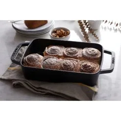 Staub Pirofila Rettangolare - 30 X 20 Cm, Nero -Coltelli 000018031