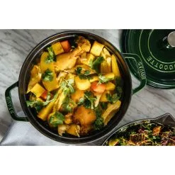 Staub Cocotte Rotonda - 24 Cm, Basilico 6 Staub Cocotte Rotonda - 24 Cm, Basilico -Coltelli 000019329