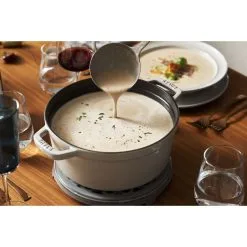 Staub Cocotte Rotonda - 28 Cm, Tartufo Bianco -Coltelli 000019589