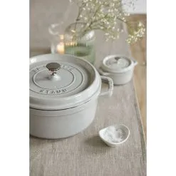 Staub Cocotte Rotonda - 22 Cm, Tartufo Bianco -Coltelli 000019744