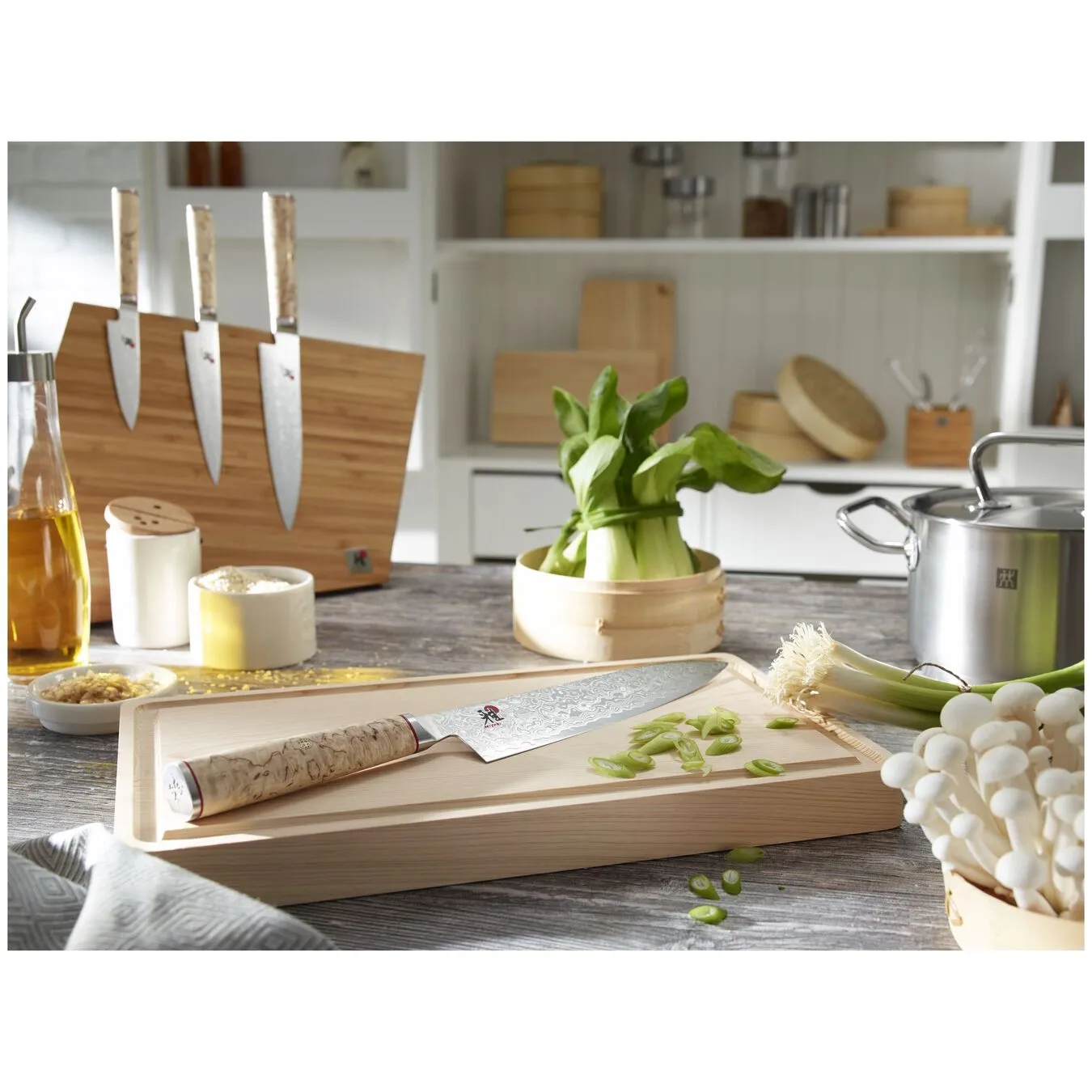 MIYABI Ceppo Di Coltelli, Vuoto - 5, Bambù 2 MIYABI Ceppo Di Coltelli, Vuoto - 5, Bambù - immagine 2