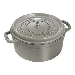 Staub Cocotte Rotonda - 24 Cm, Colore Grigio Grafite