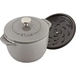 Staub Cocotte Per Riso 16 Cm, Rotondo, Grigio Grafite, Ghisa -Coltelli 11721 618 5