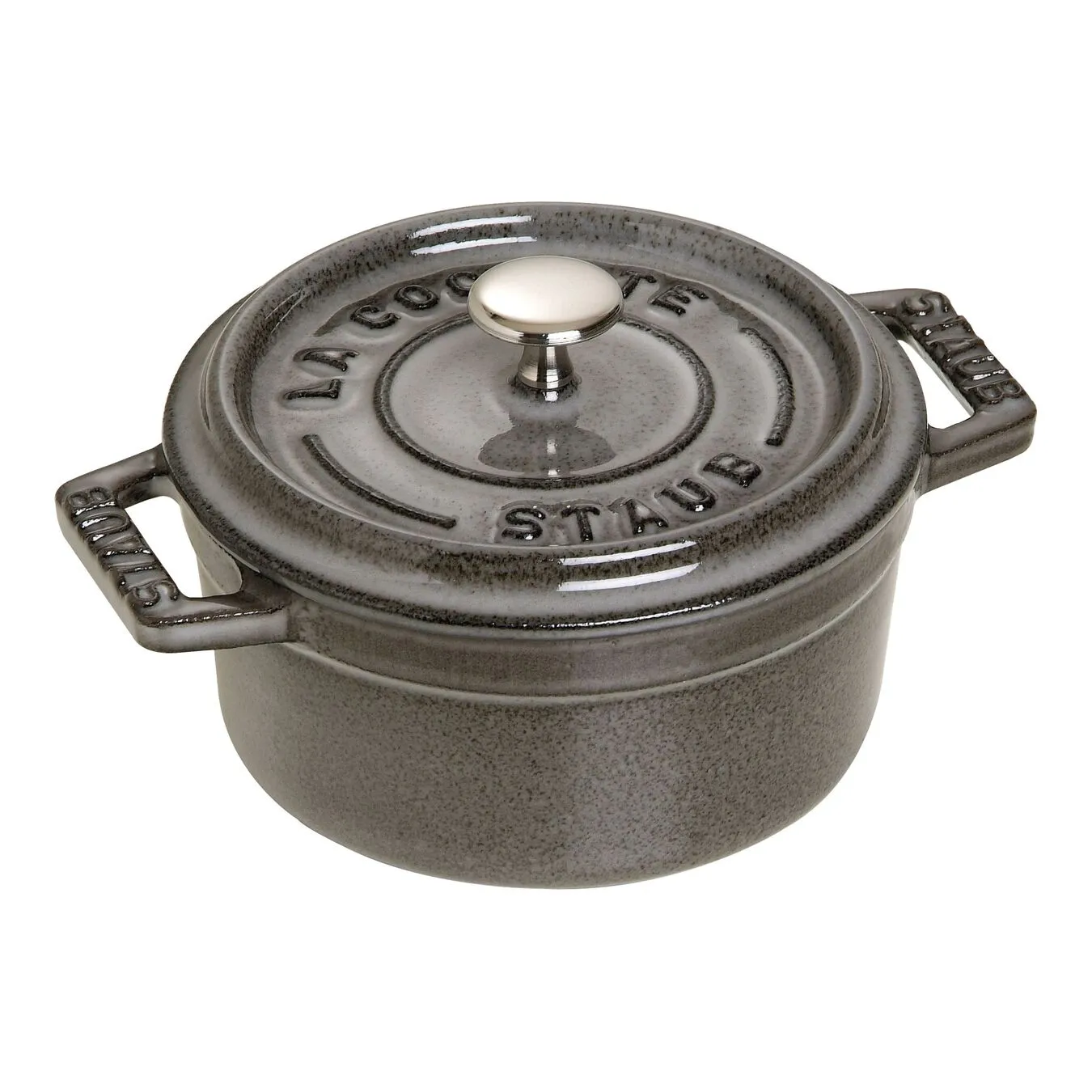 Staub Mini Cocotte Rotonda - 10 Cm, Grigio Grafite 1 Staub Mini Cocotte Rotonda - 10 Cm, Grigio Grafite