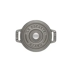 Staub Cocotte Rotonda - 12 Cm, Colore Grigio Grafite -Coltelli 40500 106 0 2 1