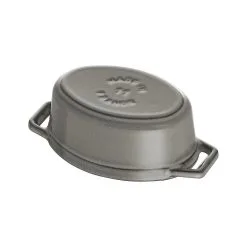 Staub Mini Cocotte Ovale - 11 Cm, Grigio Grafite -Coltelli 40500 116 0 6