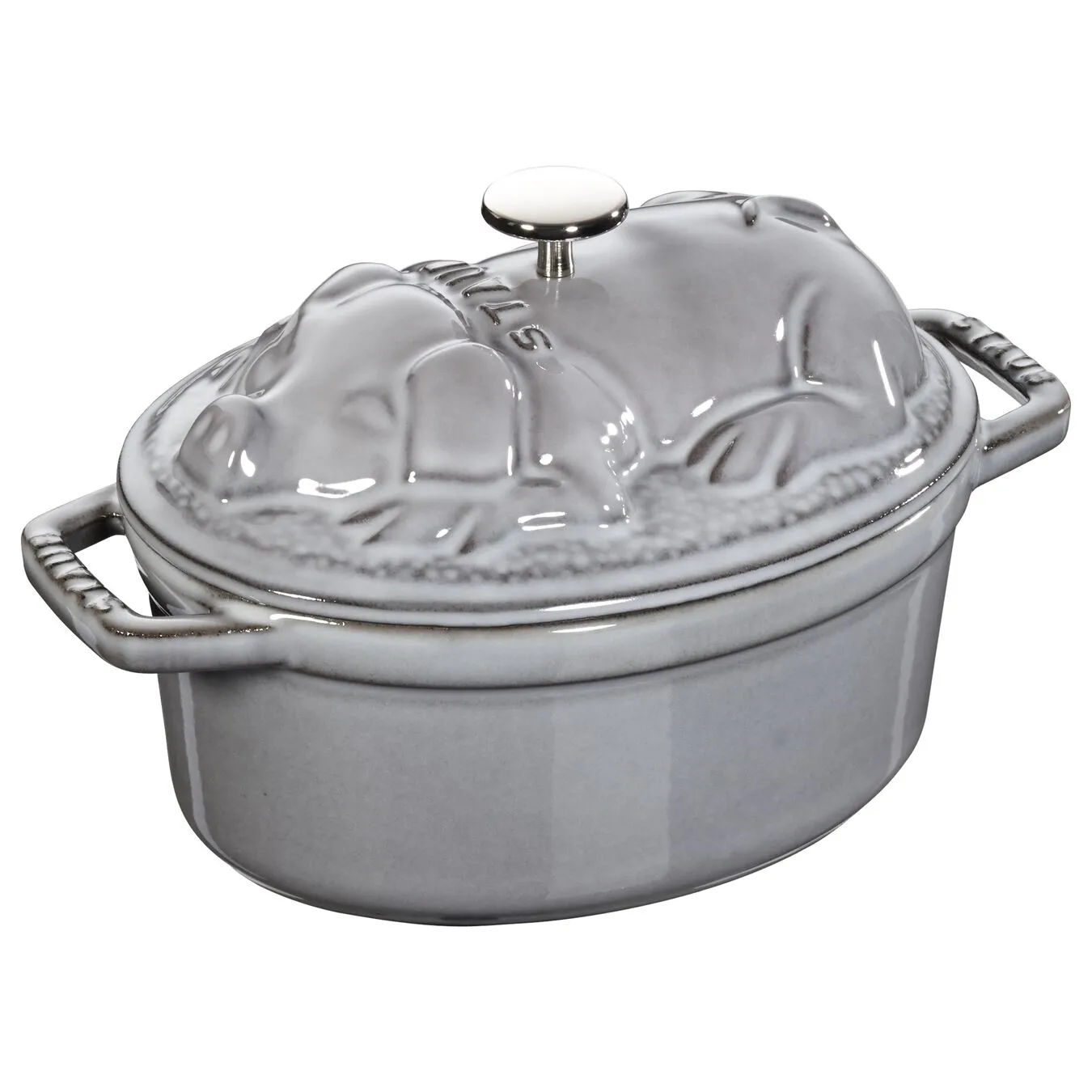 Staub Cocotte Ovale - 17 Cm, Colore Grigio Grafite 1 Staub Cocotte Ovale - 17 Cm, Colore Grigio Grafite