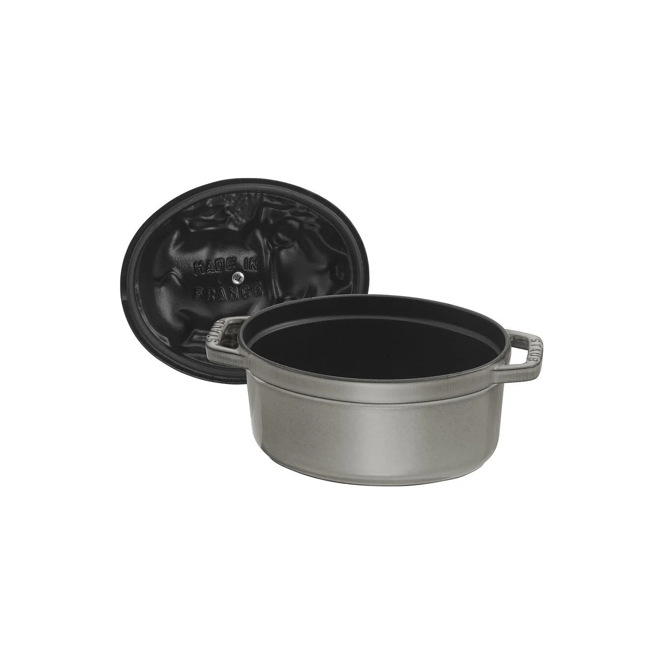Staub Cocotte Ovale - 17 Cm, Colore Grigio Grafite 6 Staub Cocotte Ovale - 17 Cm, Colore Grigio Grafite - immagine 6