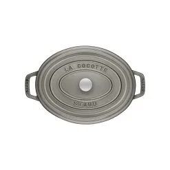 Staub Cocotte Ovale - 31 Cm, Colore Grigio Grafite 8 Staub Cocotte Ovale - 31 Cm, Colore Grigio Grafite -Coltelli 40500 236 0 2 4