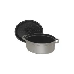 Staub Cocotte Ovale - 15 Cm, Colore Grigio Grafite -Coltelli 40500 236 0 5 6