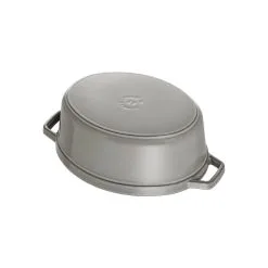 Staub Cocotte Ovale - 15 Cm, Colore Grigio Grafite -Coltelli 40500 236 0 6 1