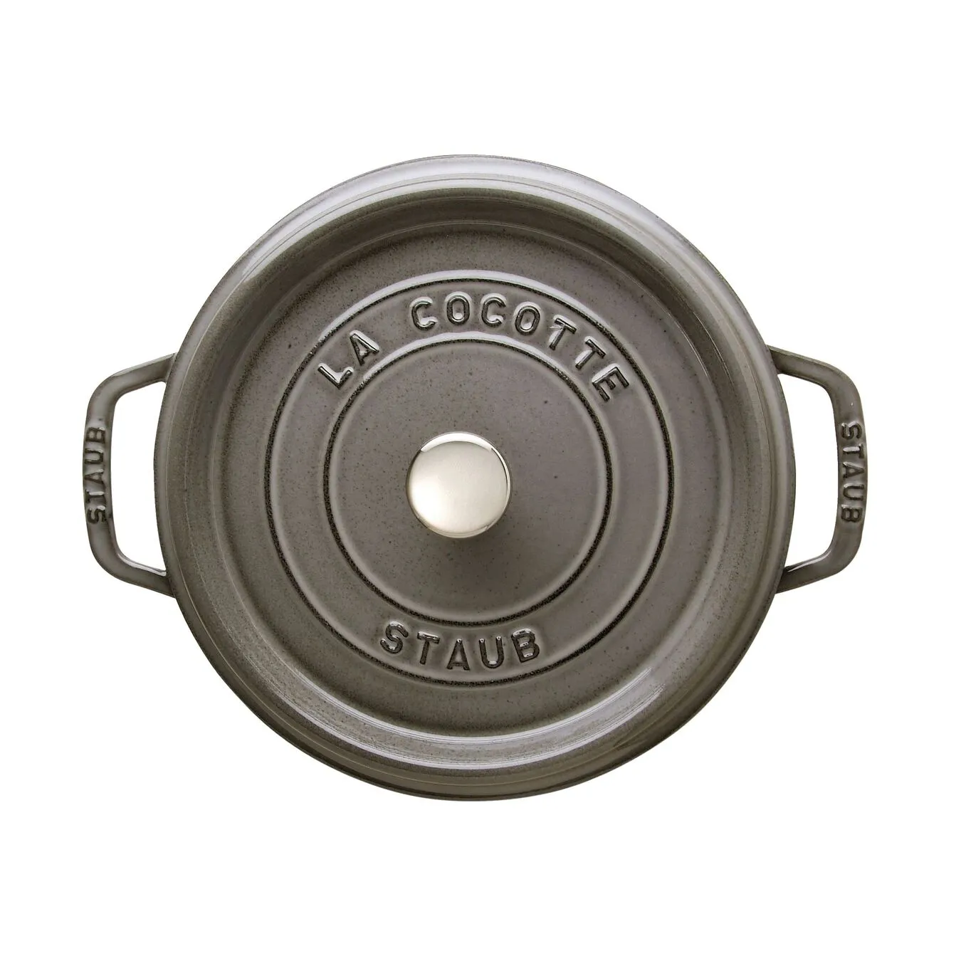Staub Cocotte Rotonda - 24 Cm, Colore Grigio Grafite 2 Staub Cocotte Rotonda - 24 Cm, Colore Grigio Grafite - immagine 2