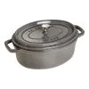 Staub Cocotte Ovale - 27 Cm, Colore Grigio Grafite