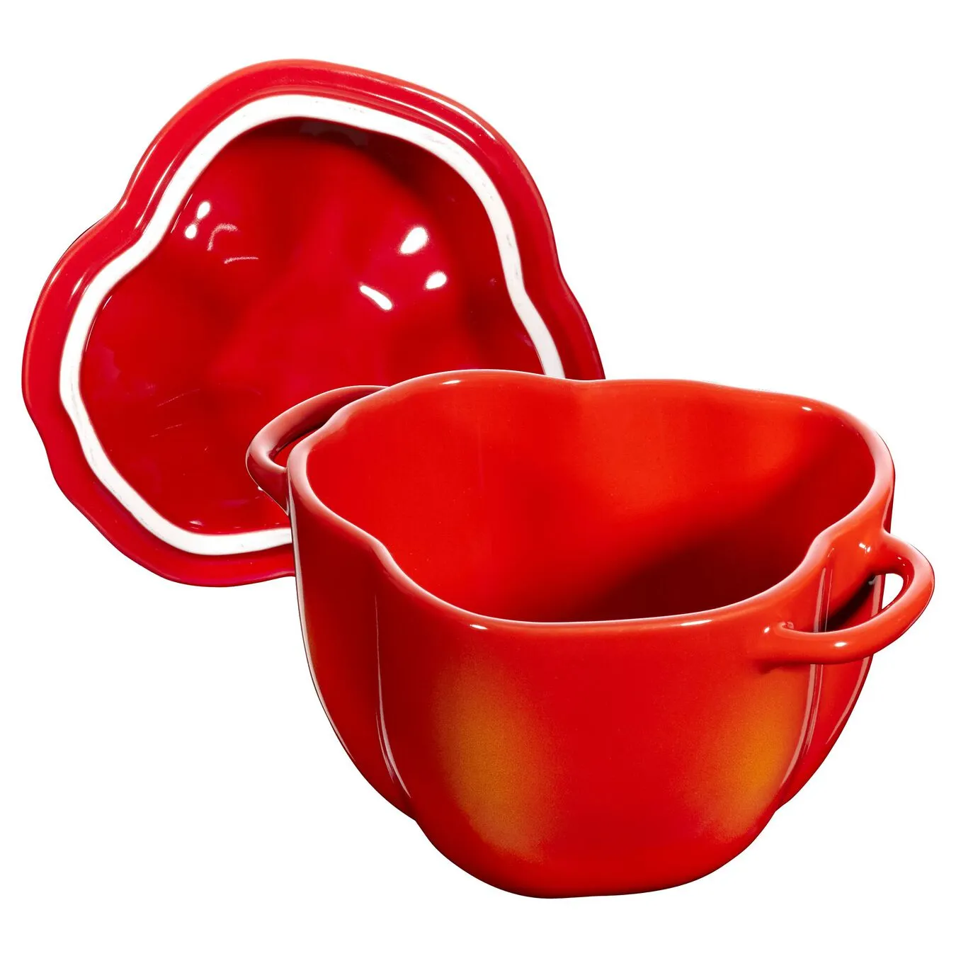 Staub Cocotte Peperone - 11 Cm, Arancione-Rosso 2 Staub Cocotte Peperone - 11 Cm, Arancione-Rosso - immagine 2