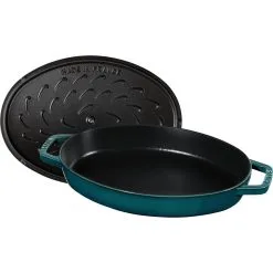 Staub Pirofila Con Coperchio Ovale - 33 Cm, La-Mer -Coltelli 40501 125 0 6