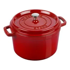 Staub Cocotte Vento Rotonda - 24 Cm, Ciliegia