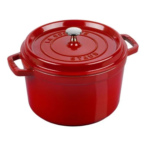 Staub Cocotte Vento Rotonda - 24 Cm, Ciliegia 4 Staub Cocotte Vento Rotonda - 24 Cm, Ciliegia -Coltelli 40501485