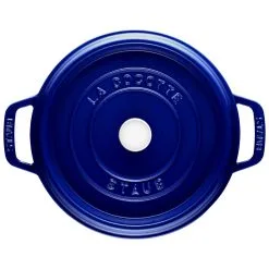 Staub Cocotte Rotonda - 30 Cm, Blu Scuro -Coltelli 40506 572 0 000000241