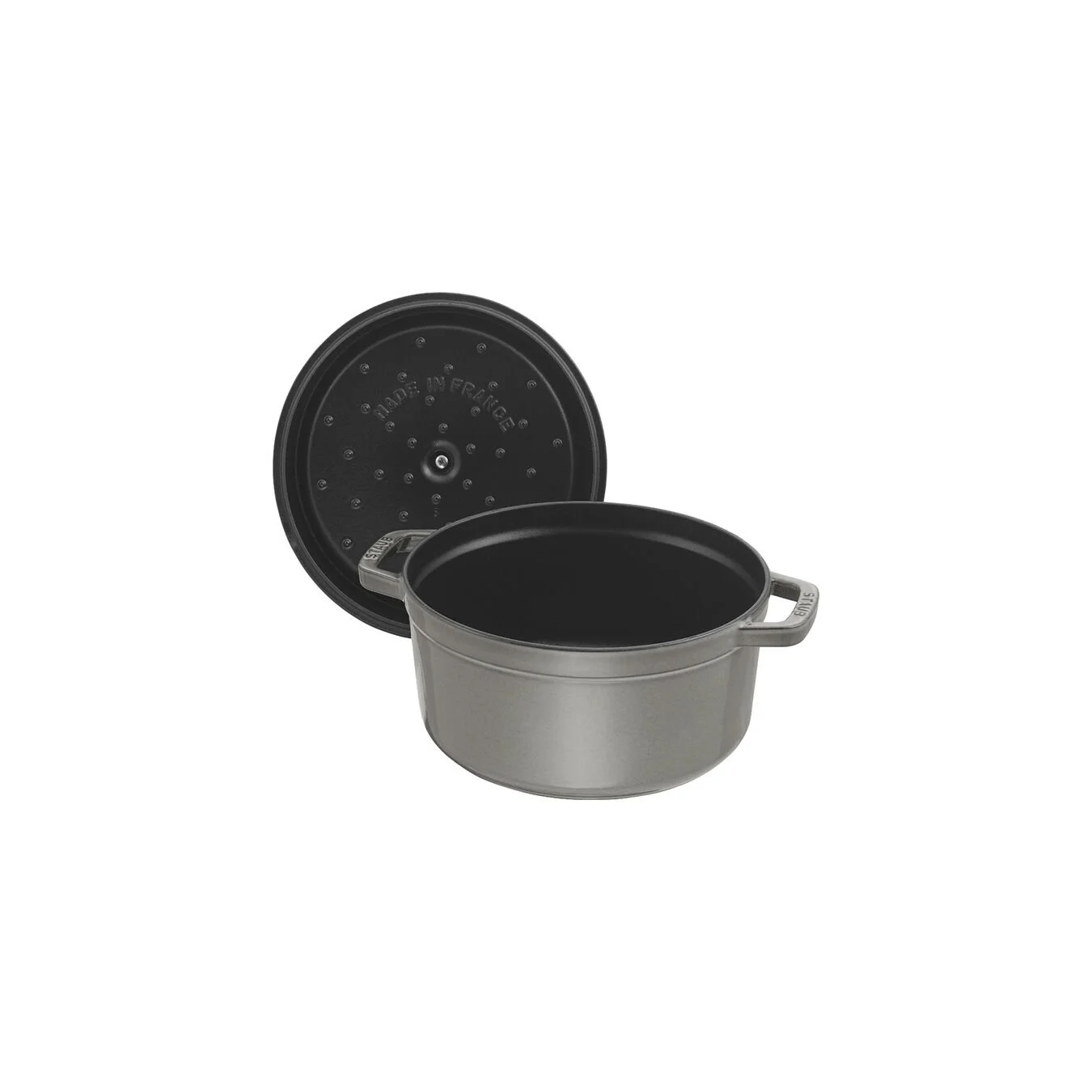 Staub Cocotte Rotonda - 20 Cm, Colore Grigio Grafite 4 Staub Cocotte Rotonda - 20 Cm, Colore Grigio Grafite - immagine 4