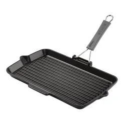 Staub Grill Con Becchi Rettangolare - 34 X 21 Cm, Nero