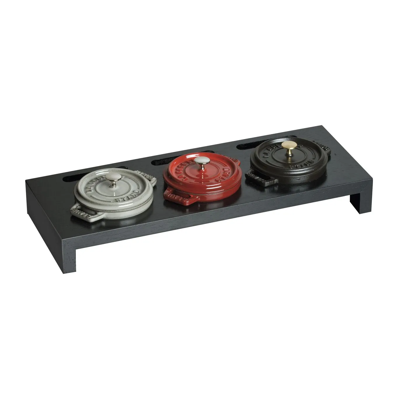 Staub Supporto Rettangolare - 42 Cm X 16 Cm, Nero 2 Staub Supporto Rettangolare - 42 Cm X 16 Cm, Nero - immagine 2