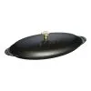 Staub Pirofila Con Coperchio Ovale - 31 Cm, Nero