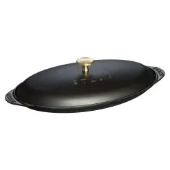 Staub Pirofila Con Coperchio Ovale - 31 Cm, Nero -Coltelli 40509 400 0 3