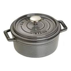 Staub Cocotte Rotonda - 12 Cm, Colore Grigio Grafite