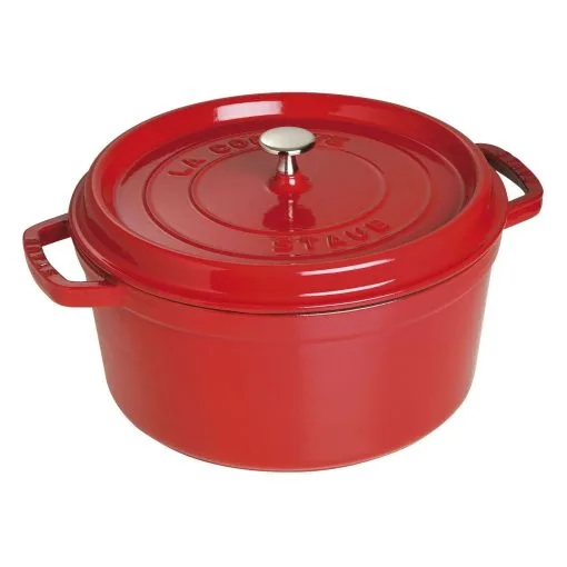Staub Cocotte Rotonda - 30 Cm, Ciliegia -Coltelli 40509 852 0 1