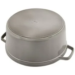 Staub Cocotte Rotonda - 30 Cm, Colore Grigio Grafite -Coltelli 40509 862 0 000000885