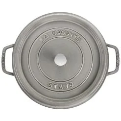 Staub Cocotte Rotonda - 30 Cm, Colore Grigio Grafite -Coltelli 40509 862 0 000000887
