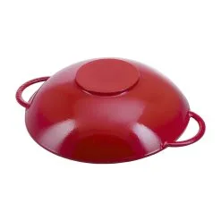 Staub Wok Con Coperchio In Vetro Rotondo - 37 Cm, Ciliegia 7 Staub Wok Con Coperchio In Vetro Rotondo - 37 Cm, Ciliegia -Coltelli 40509 898 0 4