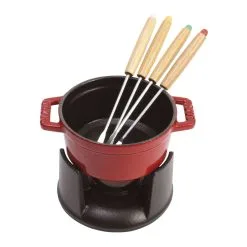 Staub Mini Set Per Fonduta - 7-pz., Ghisa -Coltelli 40509 900 0 2