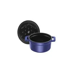 Staub Mini Cocotte Rotonda - 10 Cm, Blu Scuro -Coltelli 40510 262 0 5