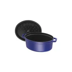 Staub Cocotte Ovale - 29 Cm, Blu Scuro -Coltelli 40510 288 0 5