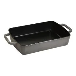 Staub Pirofila Rettangolare - 30 X 20 Cm, Grigio Grafite