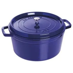 Staub Cocotte Rotonda - 30 Cm, Blu Scuro