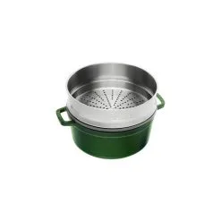 Staub Cocotte Con Cestello A Vapore Rotonda - 26 Cm, Basilico -Coltelli 40510 603 0 2