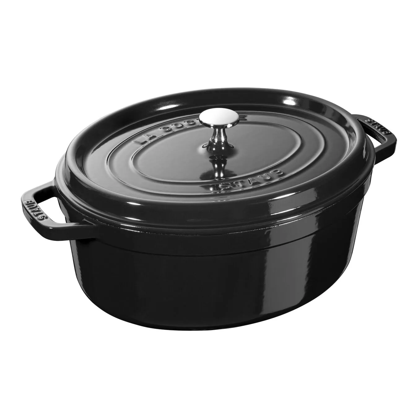 Staub Cocotte Ovale - 31 Cm, Nera Lucida 1 Staub Cocotte Ovale - 31 Cm, Nera Lucida