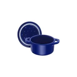 Staub Mini Cocotte Rotonda - 10 Cm, Blu Scuro 11 Staub Mini Cocotte Rotonda - 10 Cm, Blu Scuro -Coltelli 40510 786 0 6