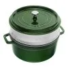 Staub Cocotte Con Cestello A Vapore Rotonda - 26 Cm, Basilico