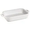 Staub Pirofila Rettangolare - 20 X 16 Cm, Colore Bianco Puro