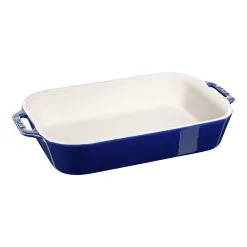 Staub Pirofila Rettangolare - 34 X 24 Cm, Blu Scuro